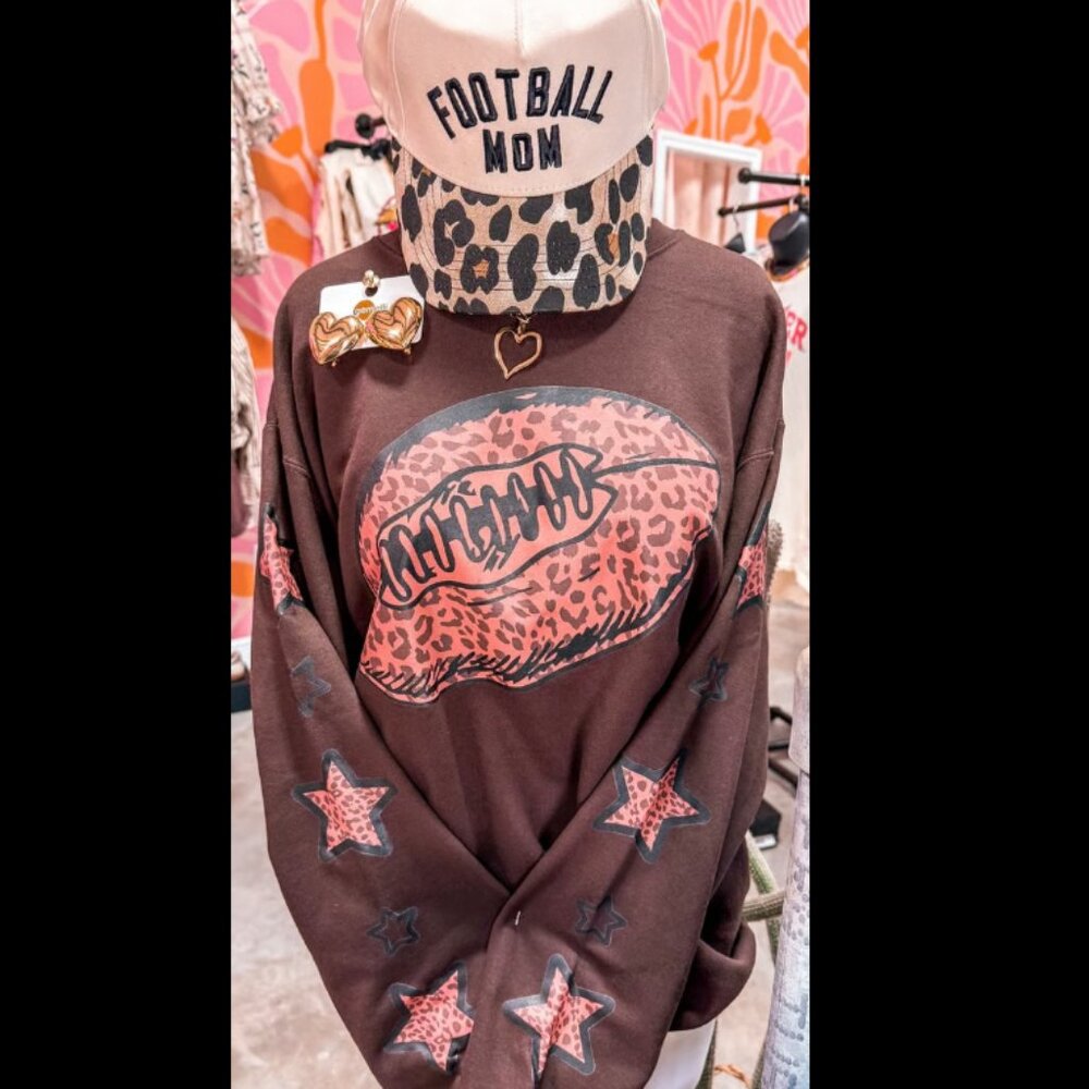 Leopard Brown Football Pullover